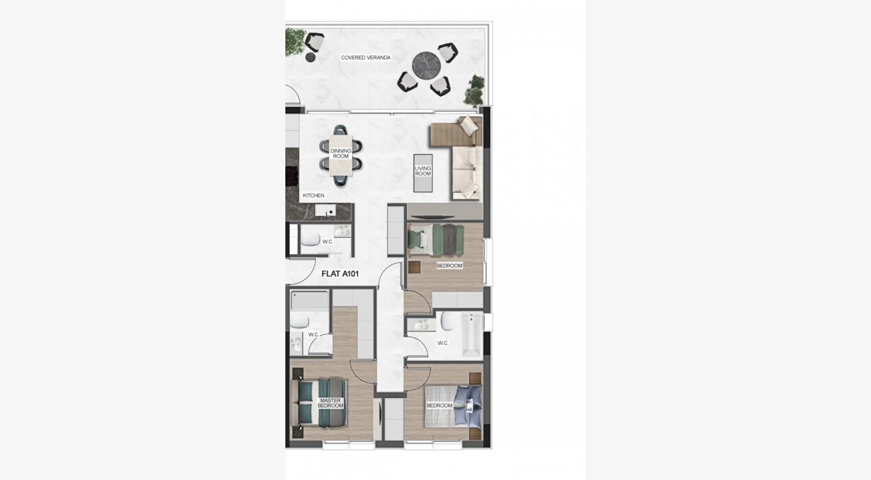 Urban City Residences, B 201. 3 Bedroom Apartment within a New Complex in the City Centre - 50